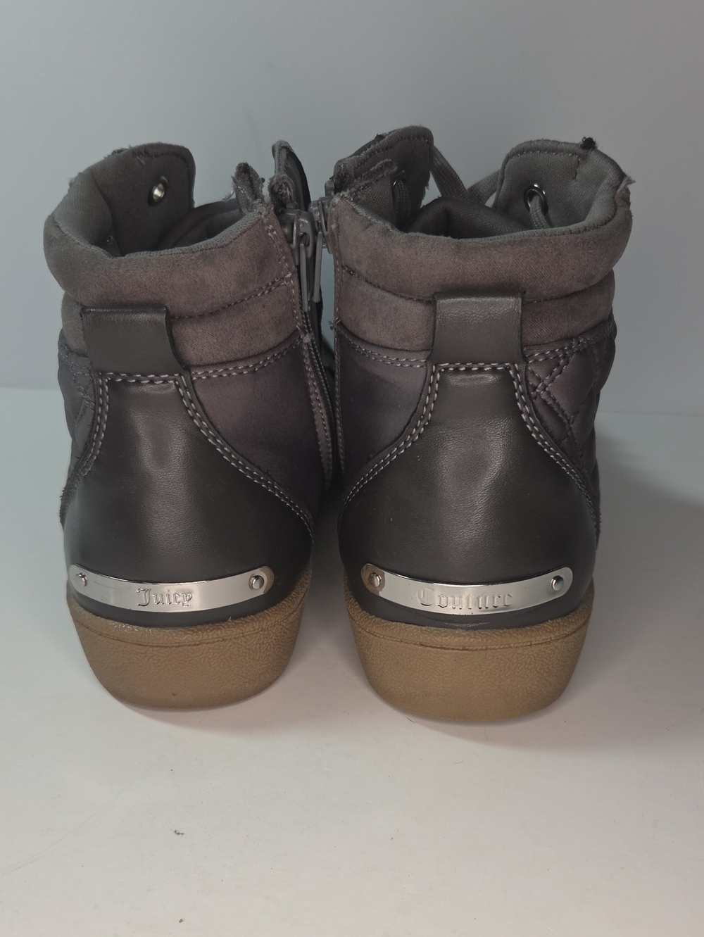 Juicy Couture Womans Gray High-Top Sneakers
